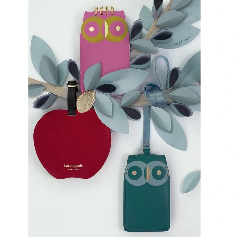New Kate Spade Red Apple Luggage Tags